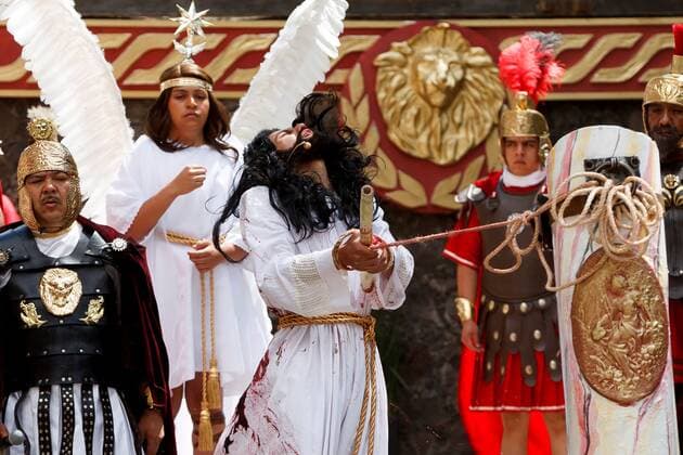 Mexico, Good Friday Stations of the Cross in Mexico City