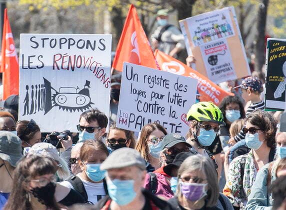 Canada, demonstration for affordable housing in Montreal