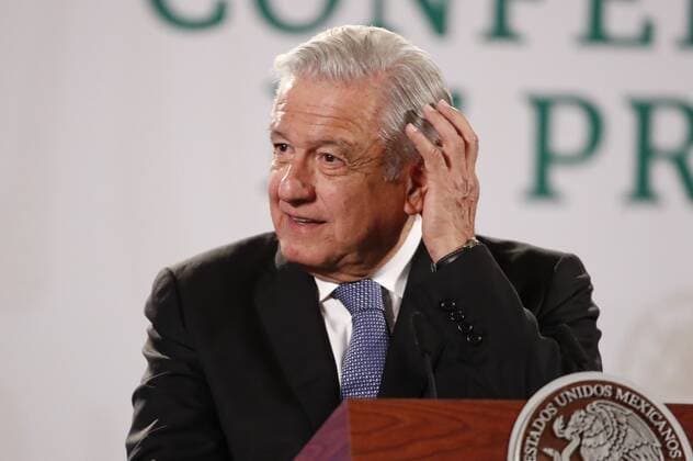 Mexico, Andres Manuel Lopez Obrador gives press conference on Mexico City subway accident