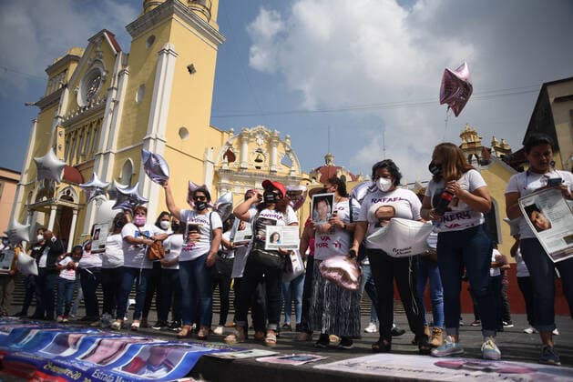 Mexico, demonstration for missing persons on Mothers Day in Veracruz
