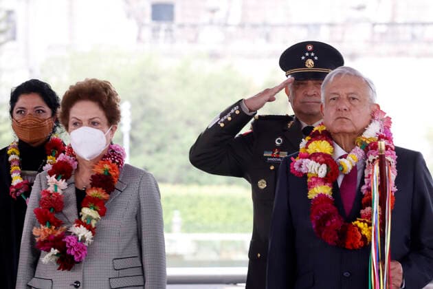 Mexico, President Andres Manuel Lopez Obrador meets Dilma Rousseff in Mexico City