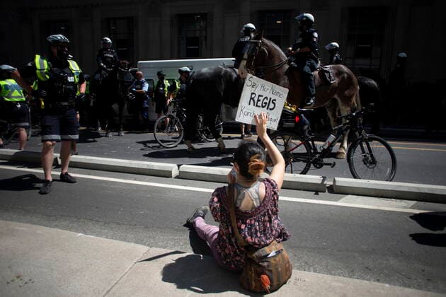 Canada, protests against police violence in Toronto