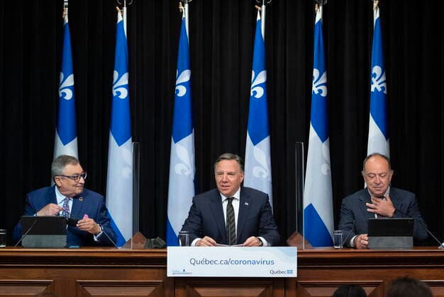 Coronavirus in Canada, Quebec Premier Francois Legault Press Conference in Quebec