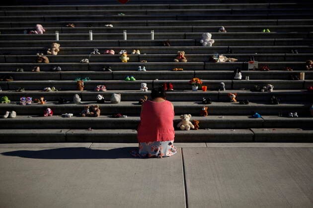 Canada, commemoration of 215 child corpses found at Kamloops boarding school