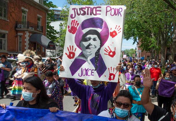 Canada, Justice pour Joyce rally in Trois-Rivieres Quebec