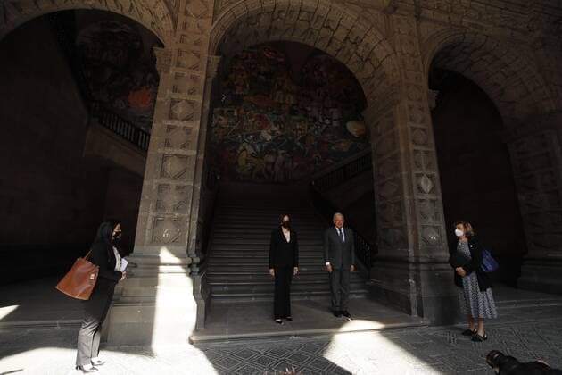 Mexico City, Andres Manuel Lopez Obrador meets Kamala Harris