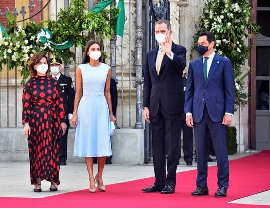 Spain, Royal couple during the award of the Andalusian Medal of Honour in Seville