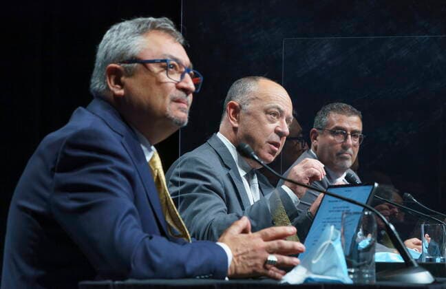 Coronavirus in Canada, press conference with Dube, Arruda and Pare in Montreal, Quebec.