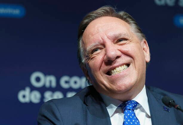 Canada, Quebec Premier Francois Legault Press Conference in Quebec