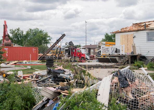 Canada, tornado damage in Mascouche, Quebec