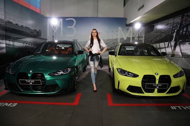 Indonesia, Model presents BMW M3 and BMW M4 in Jakarta
