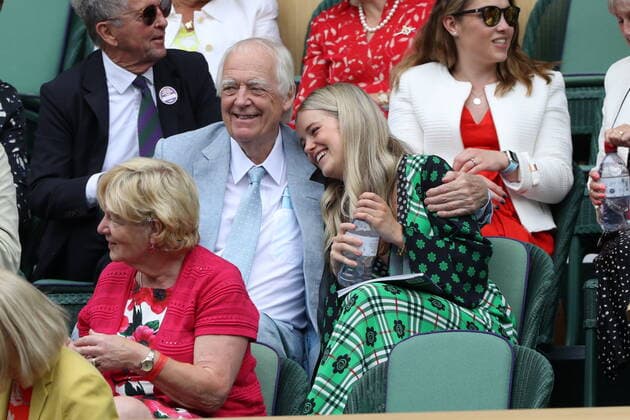 London, celebrities playing tennis at Wimbledon