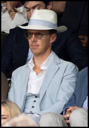 Benedict Cumberbatch attends tennis tournament at Wimbledon, London