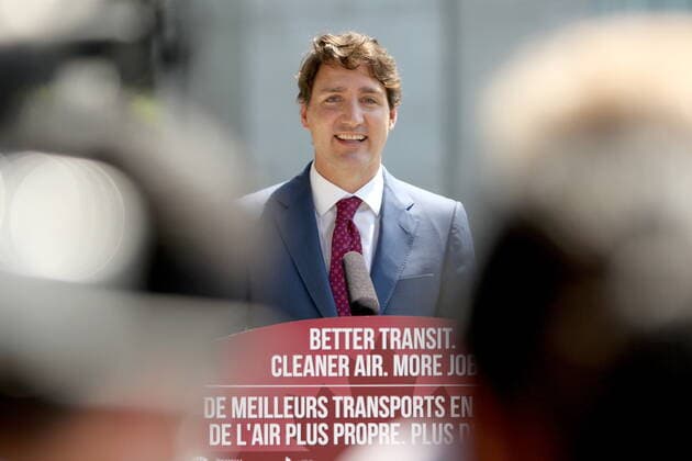 Canada, Justin Trudeau press conference in Surrey