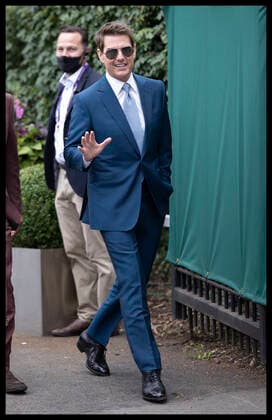 Wimbledon, Tom Cruise on his way to mens final at tennis tournament in London