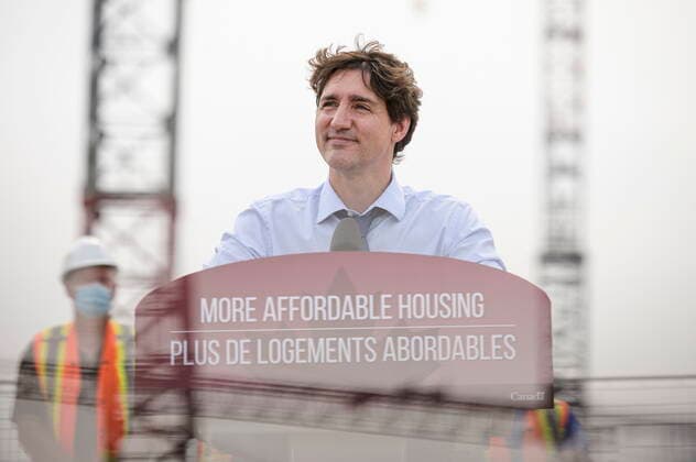 Canada, Prime Minister Trudeau hold press conference on affordable housing in Brampton
