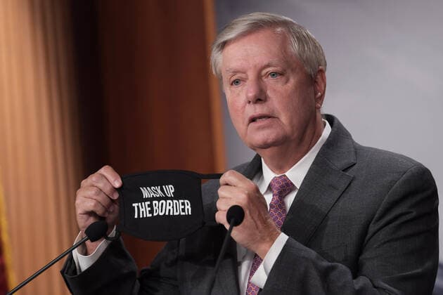 Washington DC, Senators hold press conference on US-Mexico border