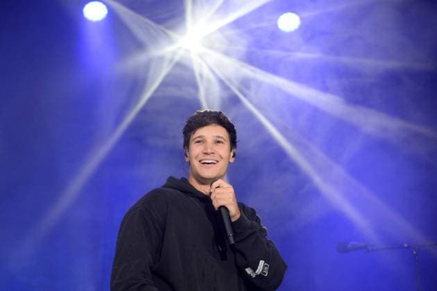 Wincent Weiss at the Cruise Inn Vor Deiner Tür Open Air Concert in Hamburg