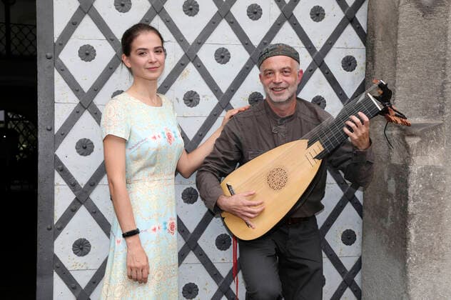 Anna Lukshina and Jakov Steiman at concert at the Flüsterbogen in Görlitz