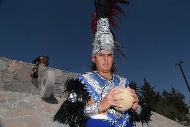 Mexico, ceremony in honor of the Aztec civilization in Teotihuacan