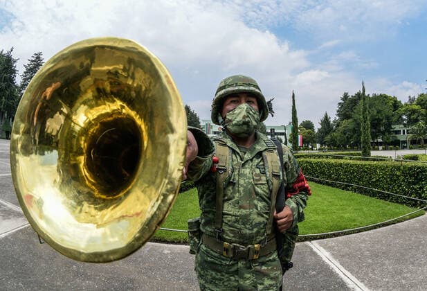 Mexico, rehearsals for the 200th Independence Day in Mexico City