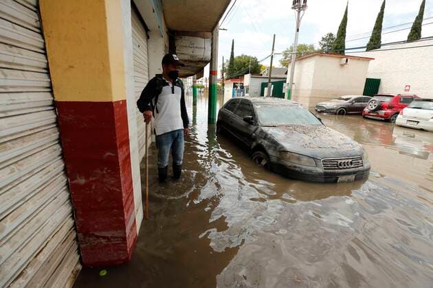 Mexico, floods in Tula, Hidalgo