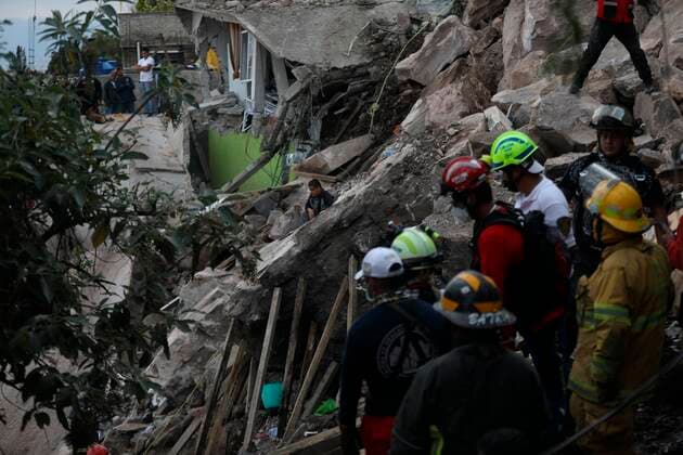 Mexico, landslide in Tlalnepantla