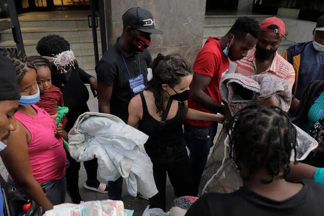 Mexico, refugees from Haiti in Mexico City