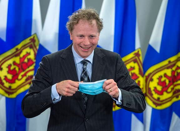 Canada, Finance Minister Allan MacMaster gives press conference in Halifax