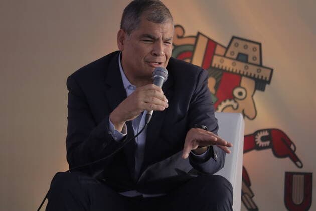 Mexico, Rafael Correa at the International Book Fair in Mexico City