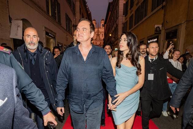 Rome Film Festival, Quentin Tarantino with wife Daniella Pick on the red carpet