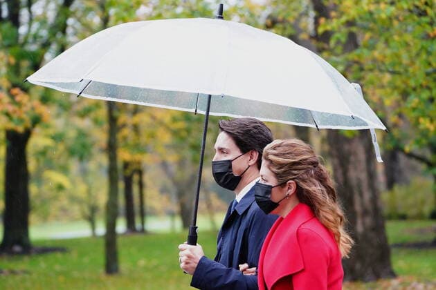 Canada Prime Minister Justin Trudeau with wife Sophie Gregoire Trudau in Ottawa