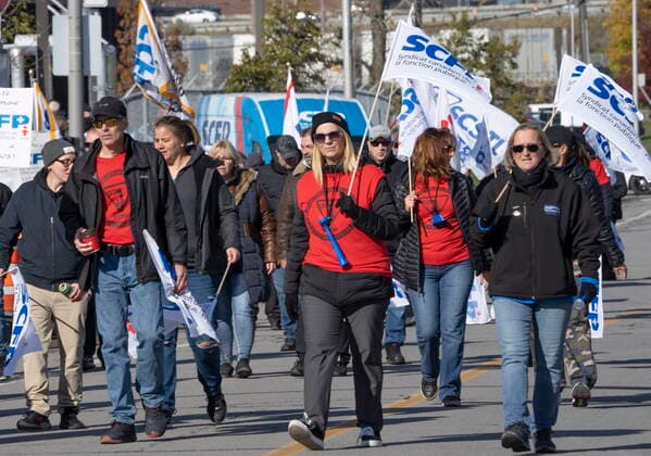 Canada, bus driver protests in Laval, Quebec