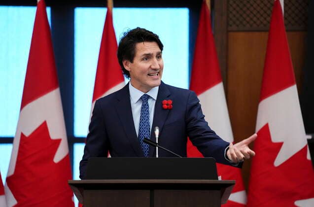 Canada, Justin Trudeau addresses parliament in Ottawa