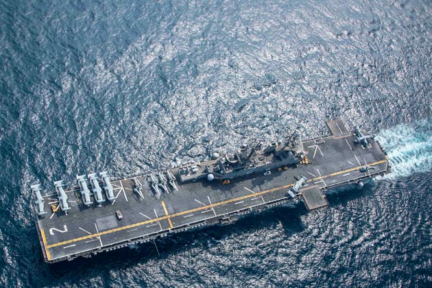 US Navy attack ship in the Gulf of Oman