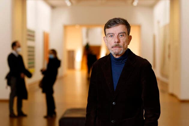Marcel Odenbach at the press conference for the award of the Wolfgang Hahn Prize in Cologne