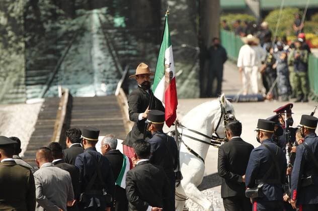 Mexico, military parade for the day of the revolution in Mexico City