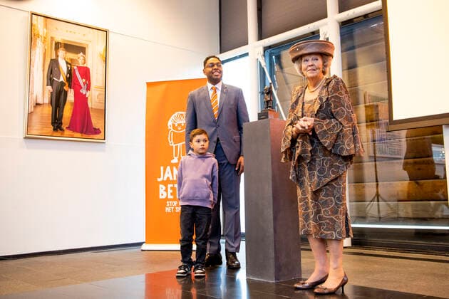 Princess Beatrix during the Jantje Beton Award in Culemborg