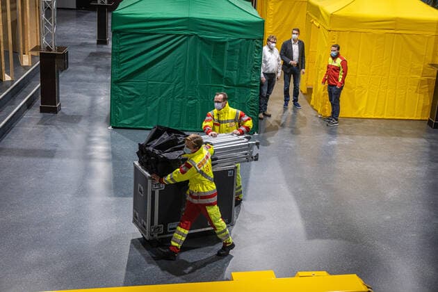 Münster, Jovel Music Hall is converted into a vaccination centre