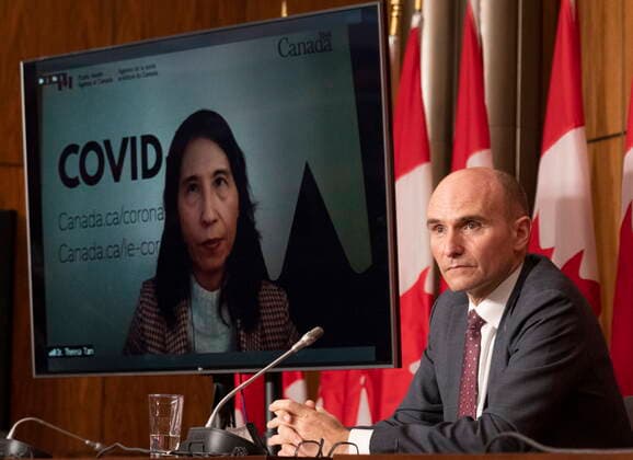 Canada, press conference on the current Corona situation in Ottawa