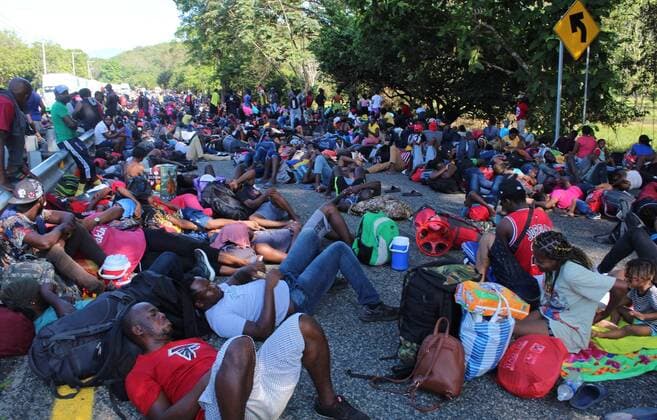 Mexico, migrants in Chiapas