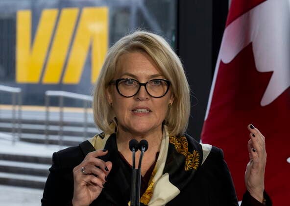 Canada, Vial Rail Canada CEO Cynthia Garneau presents new train in Ottawa