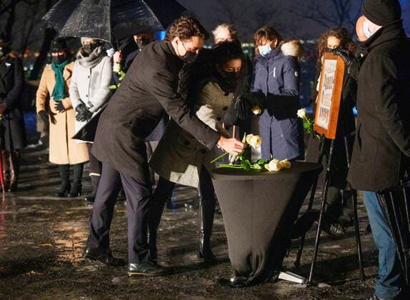 Canada, funeral service for the victims of the 1989 Montreal Polytechnic shooting rampage.