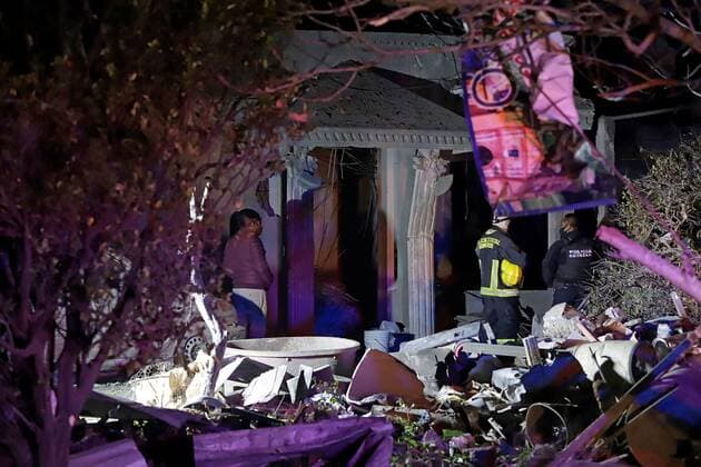 Mexico, damage after explosion of fireworks in Felipe Angeles