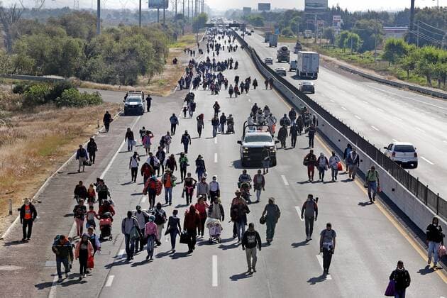 Mexico, migrants in Puebla