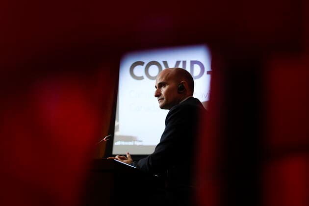 Canada, press conference on the current Corona situation in Ottawa