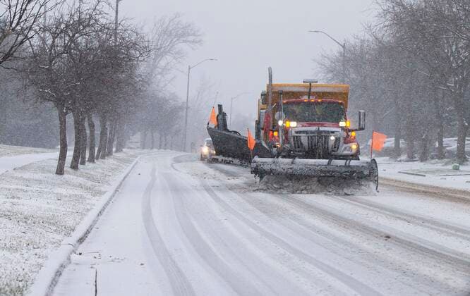 Canada, snowstorm in Mississauga
