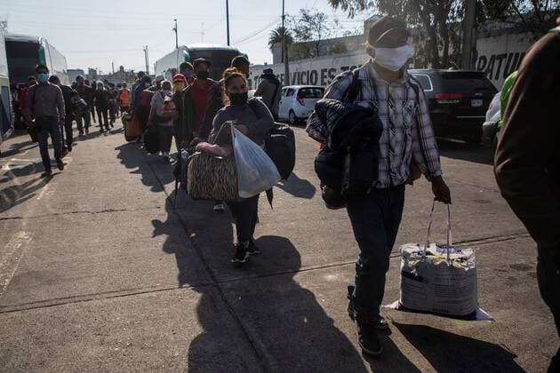 Migrants from Central America in Mexico