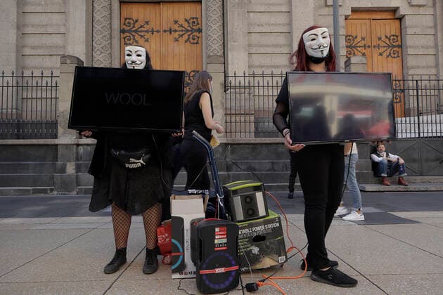 Mexico, Anonymous For The Voiceless Protest Action in Mexico City