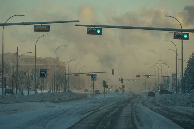 Canada, Extreme cold in Edmonton